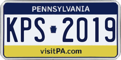 PA license plate KPS2019