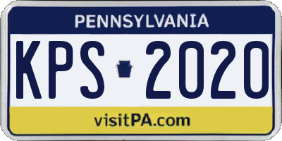 PA license plate KPS2020