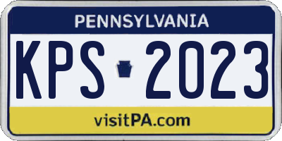 PA license plate KPS2023