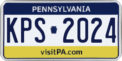 PA license plate KPS2024