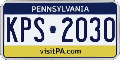 PA license plate KPS2030