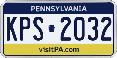 PA license plate KPS2032
