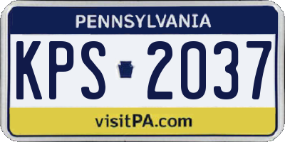 PA license plate KPS2037