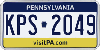 PA license plate KPS2049