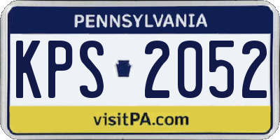 PA license plate KPS2052