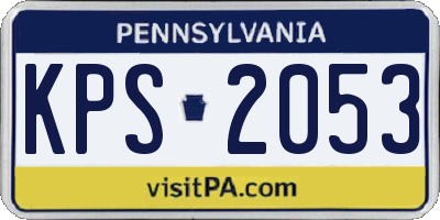 PA license plate KPS2053