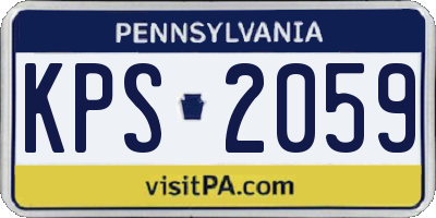 PA license plate KPS2059