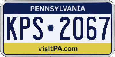 PA license plate KPS2067