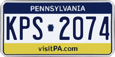 PA license plate KPS2074