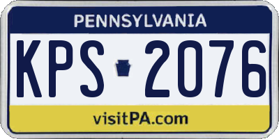 PA license plate KPS2076