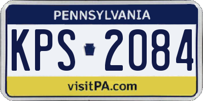 PA license plate KPS2084