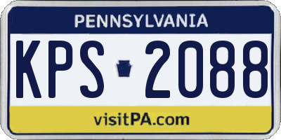 PA license plate KPS2088