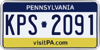 PA license plate KPS2091