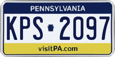 PA license plate KPS2097