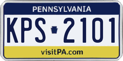PA license plate KPS2101