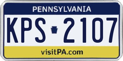 PA license plate KPS2107