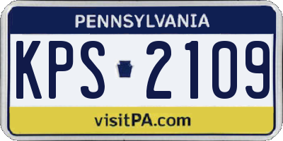 PA license plate KPS2109