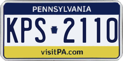 PA license plate KPS2110