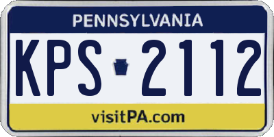 PA license plate KPS2112