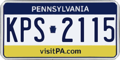 PA license plate KPS2115