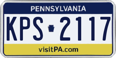 PA license plate KPS2117