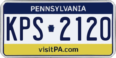 PA license plate KPS2120