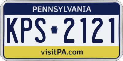 PA license plate KPS2121