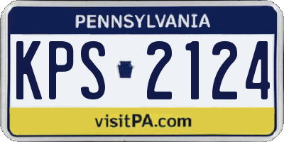 PA license plate KPS2124