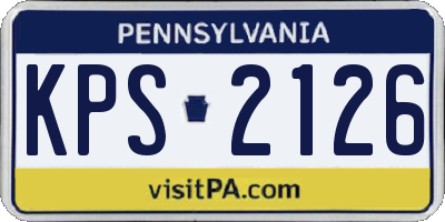 PA license plate KPS2126