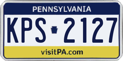 PA license plate KPS2127