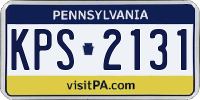 PA license plate KPS2131