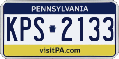 PA license plate KPS2133
