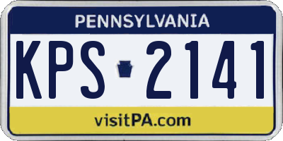 PA license plate KPS2141