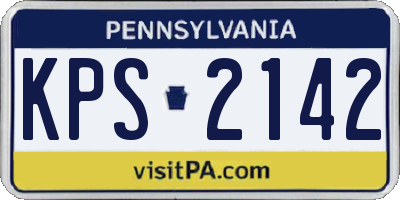 PA license plate KPS2142