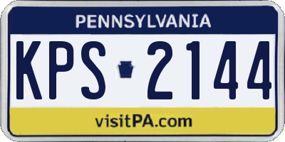 PA license plate KPS2144