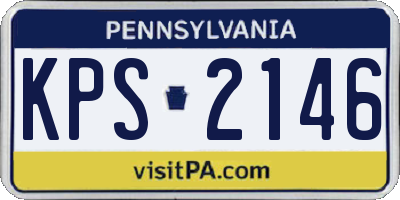 PA license plate KPS2146