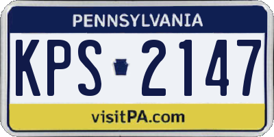 PA license plate KPS2147