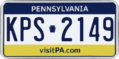 PA license plate KPS2149