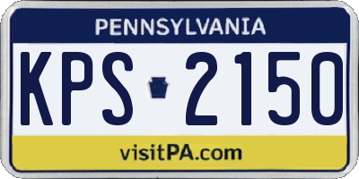 PA license plate KPS2150