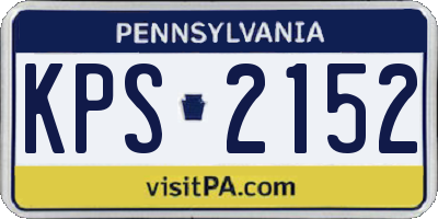 PA license plate KPS2152