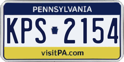 PA license plate KPS2154