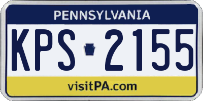 PA license plate KPS2155