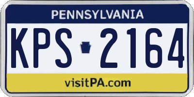 PA license plate KPS2164