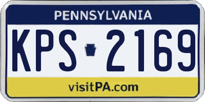 PA license plate KPS2169