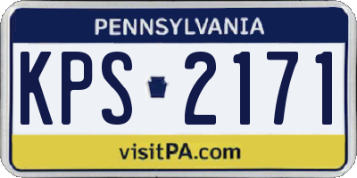 PA license plate KPS2171