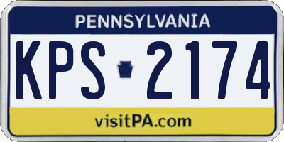 PA license plate KPS2174