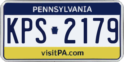 PA license plate KPS2179