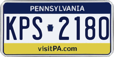 PA license plate KPS2180