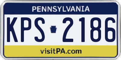 PA license plate KPS2186
