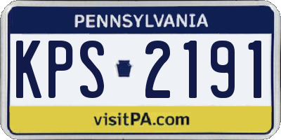 PA license plate KPS2191